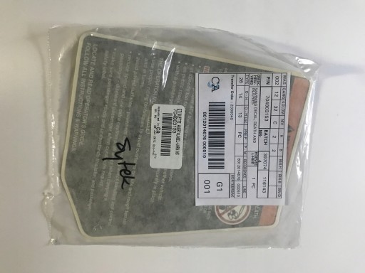 Предупреждающая наклейка Can-Am 704903153