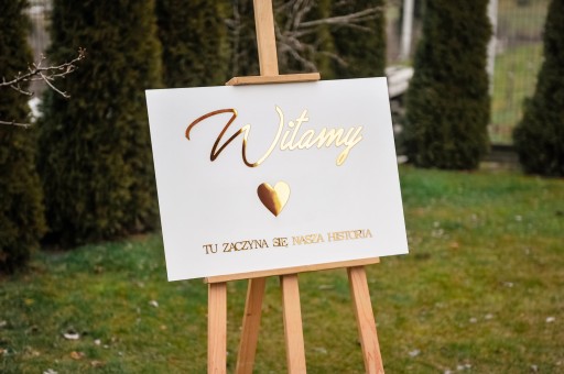 Tablica weselna na powitanie Ślub Wesele dekoracja TAB-1ZS