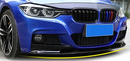 ЮБКА БАМПЕРА С РАЗДЕЛИТЕЛЕМ ДЛЯ BMW F30 F31 2012-2018 ГЛЯНЦЕВЫЙ ЧЕРНЫЙ M SPORT