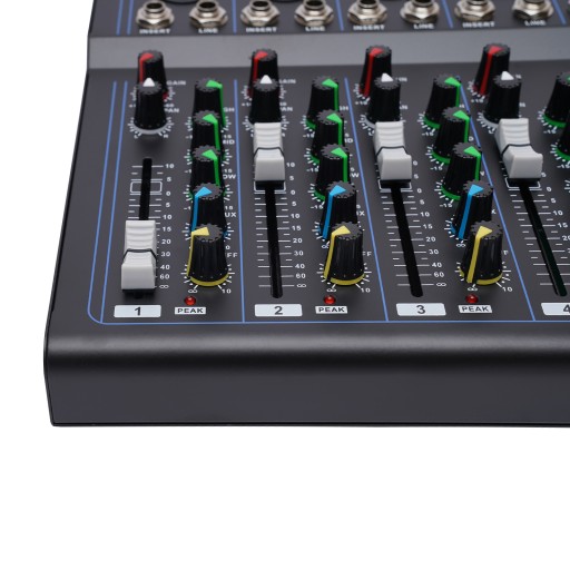 7-канальный живой аудио USB Bluetooth-микшер Аудио DJ Музыкальное шоу