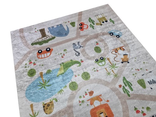 Dywan DIGITAL ULICA miasto 80x150 w ulice drogi auto w stylu boho safari