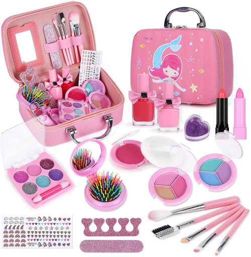 Zestaw do Makijażu Malowania Kosmetyki dla Dzieci w Kuferku MakeUp Syrenka
