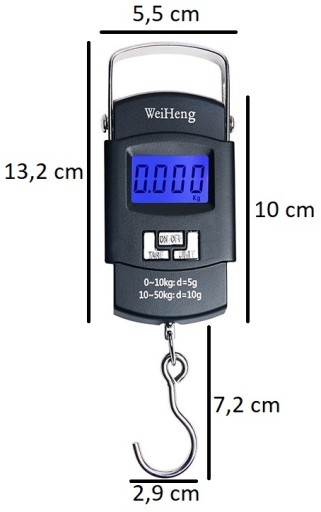 PRECYZYJNA WAGA WĘDKARSKA BAGAŻOWA KARPIOWA CYFROWA do 50KG -BATERIE GRATIS