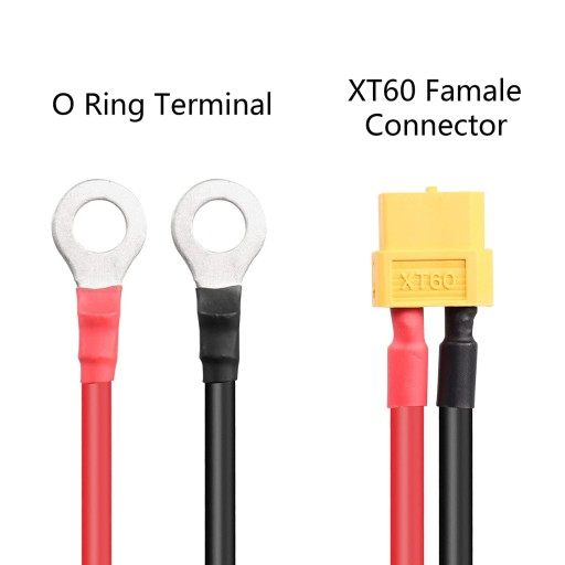 Кабель с разъемом «мама» XT60 к уплотнительному кольцу, 1 м, 12AWG