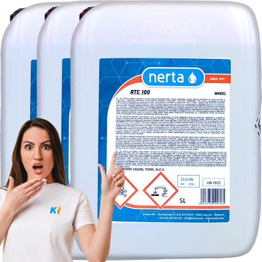 MOCNY KWAS do mycia aluminium felgi kół zbiorniki burty Nerta ATC 100 15L