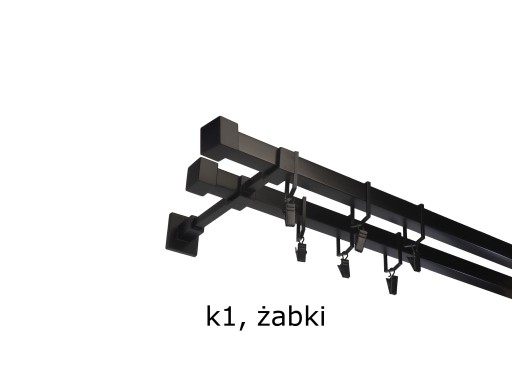 Karnisz kwadro metalowy podwójny 560 cm