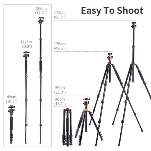 K&F ALU/MAG ШТАТИВ/ШТАТИВ 172 СМ НОВЫЙ SA254M2 + чехол БЕСПЛАТНО