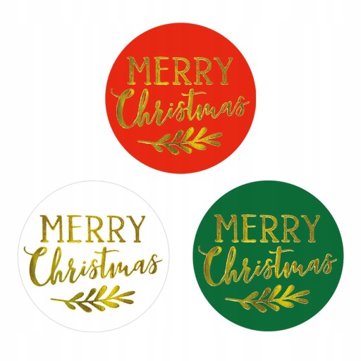 Набор наклеек Merry Christmas 500 1,5 дюйма E