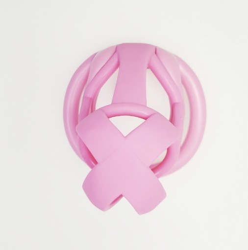 Mały Różowy Pas cnoty, Chastity Cage 4 Oringi Dilator M