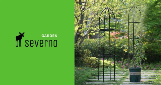 PERGOLA OGRODOWA NA KWIATY RÓŻE kolumnowa metalowa obelisk 190cm + KOTWY