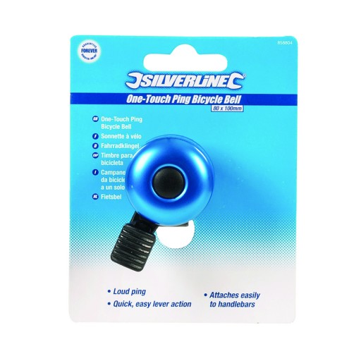 ВЕЛОСИПЕДНЫЙ ЗВОНОК SILVERLINE 8x10см МЕХАНИЧЕСКИЙ
