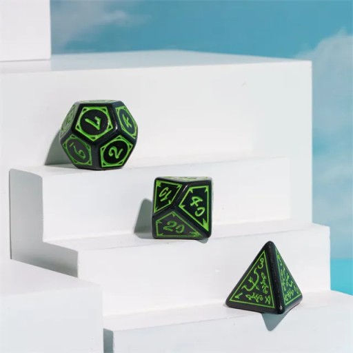 DRUID ZIEMI ZESTAW 7 KOŚCI KOSTEK RPG