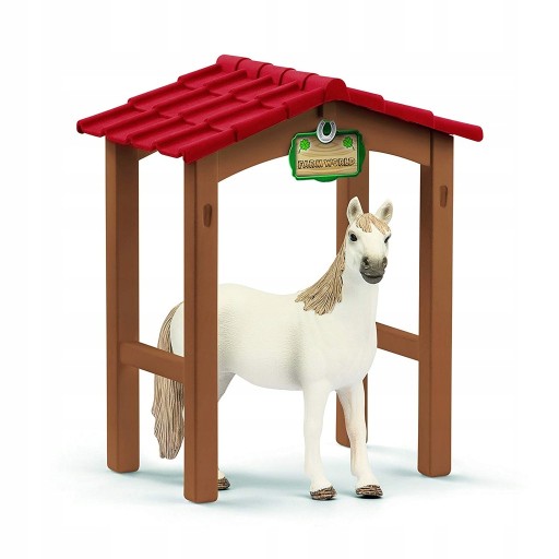 SCHLEICH 72116 ОТКРЫТАЯ КОНЮШНЯ 2 БОКСА 2 ЛОШАДИ