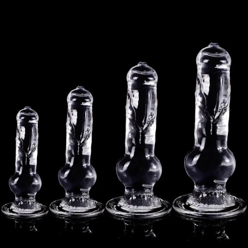 Dildo Przezroczyste ogromne realistyczne analne psa penis psi zwierzęce 28