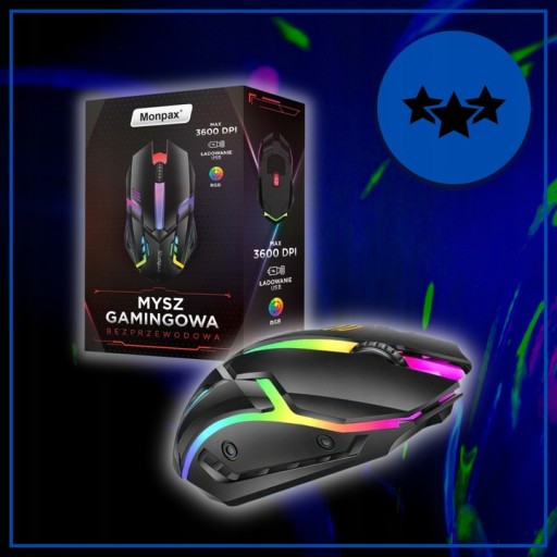 ИГРОВАЯ МЫШЬ БЕСПРОВОДНАЯ КОМПЬЮТЕРНАЯ МЫШЬ ДЛЯ ГЕЙМЕРОВ LED RGB 3600 DPI