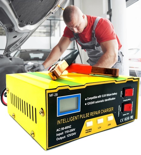 PROSTOWNIK SAMOCHODOWY Do Akumulatorów Ładowarka 12V 24V Funkcja Naprawy