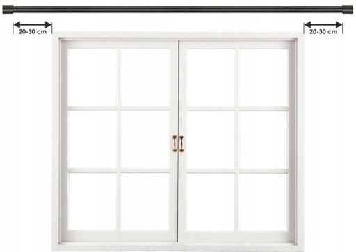 KARNISZ METALOWY POJEDYNCZY 19 mm 400 cm WZORY