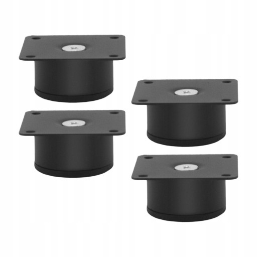 4x ножки для мебели для гостиной, черные, 5x3 см