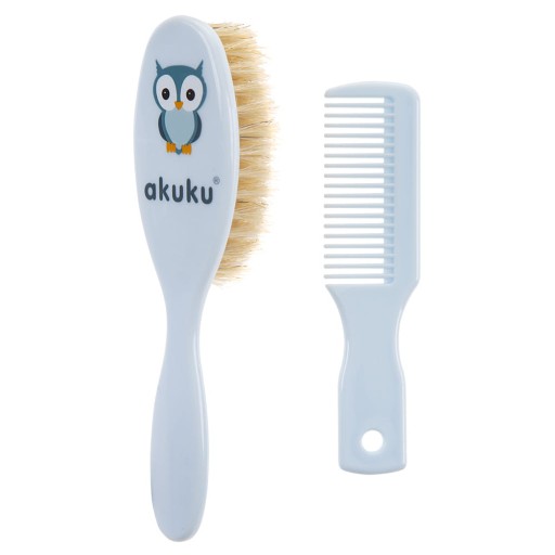 AKUKU Щетка из натуральной щетины + расческа