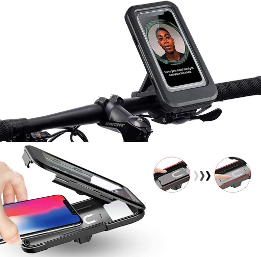 UCHWYT ROWEROWY MOTOCYKL NA TELEFON MONTOWANY NA KIEROWNICĘ ROWERU STABILNY