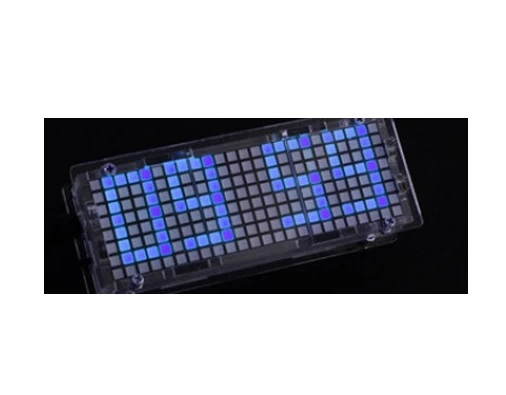 Zegar MATRIX BLUE matryca 8x24 alarm, temp, DIY KIT