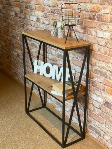 консоль, туалетный столик INDUSTRIAL LOFT 70x25x90 CRAFT ДУБ ЗОЛОТОЙ