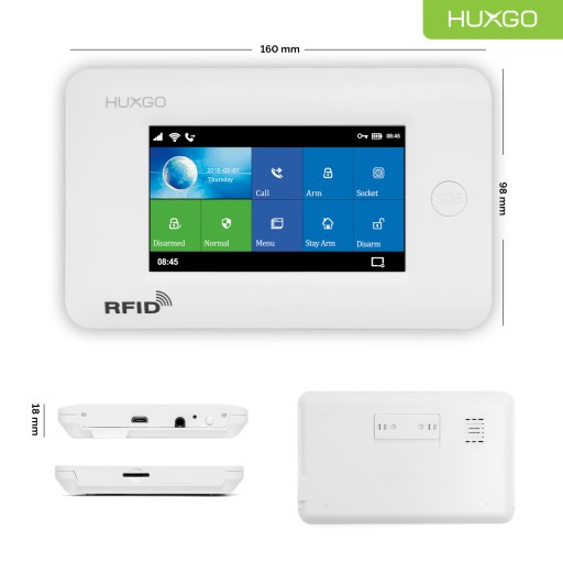Беспроводная сигнализация GSM + WiFi с приложением TUYA, HUXGO HXA006