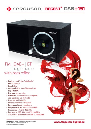 DAB+, цифровое FM-радио для офиса Fergusont DAB+ 151