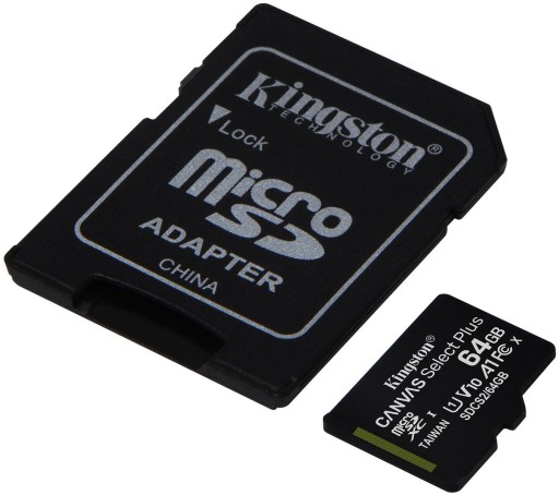 Карта microSDXC KINGSTON Canvas Select Plus емкостью 64 ГБ