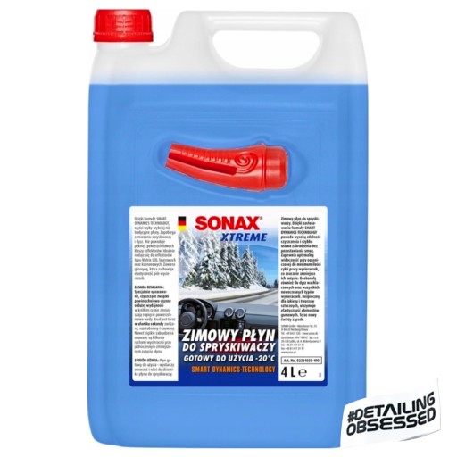 ZIMOWY PŁYN DO SPRYSKIWACZY SONAX XTREME 4L + SKROBACZKA SZCZOTKA DO ŚNIEGU