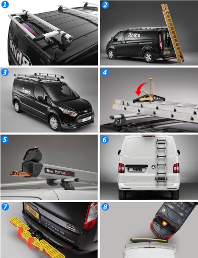 Подножка задняя Rhino Opel Vivaro B 2014-2019 +PDC