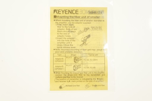 Czujnik światłowodowy KEYENCE FU-69U