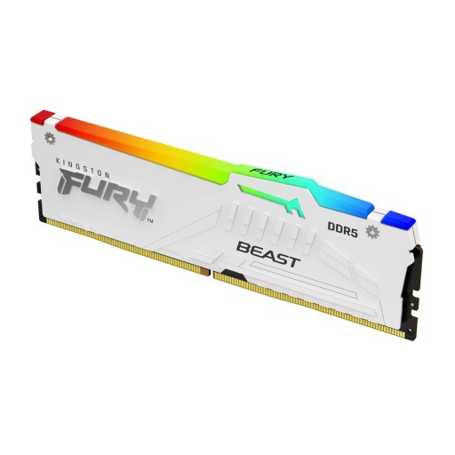 KINGSTON DDR5 32 ГБ 6400 МТ/с CL32 DIMM FURY Beast White RGB XMP