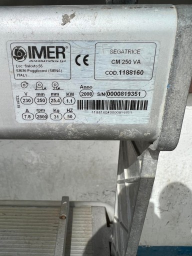 IMER COMBI НАСТОЛЬНАЯ ПИЛА 250 ВА ДЛЯ КАМНЕВОЙ ПИЛЫ