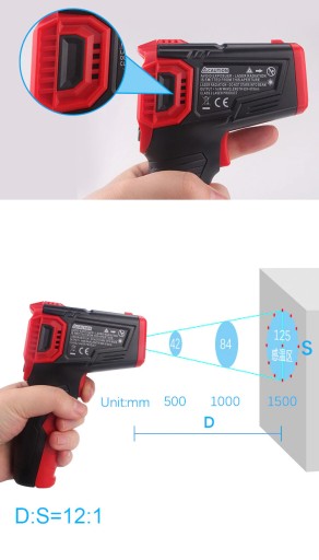 ЛАЗЕРНЫЙ ПИРОМЕТР ТЕРМОМЕТР HABOTEST HT650C