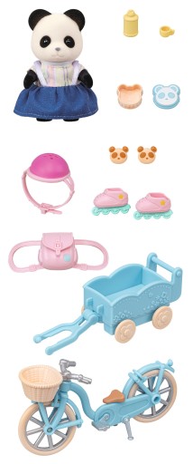 SYLVANIAN Families НА ВЕЛОСИПЕДЕ С ПАНДОЙ 5652