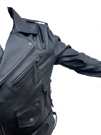 Мужская кожаная куртка Classic Ramonka Black Free