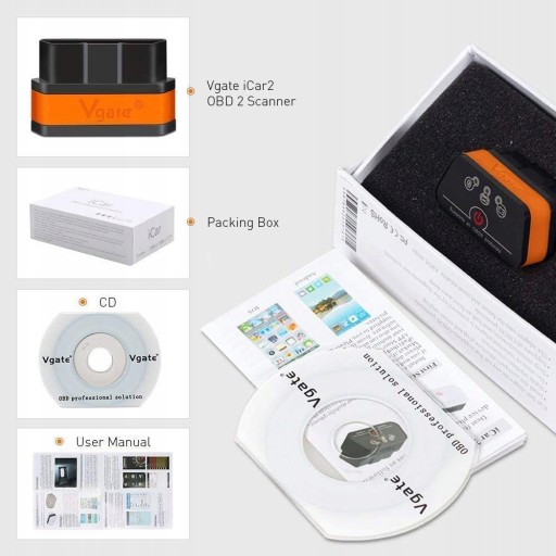 iCar2 ELM327 OBD2 Диагностический интерфейс сканера Диагностический инструмент