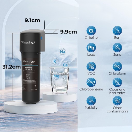 Фильтр для воды Waterdrop 10UB под раковину с 1 сменным фильтром RF10