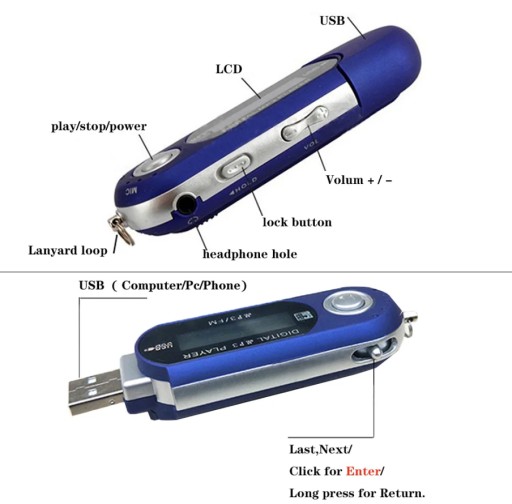 Спортивный MP3-плеер, USB-накопитель mini USB 2.0, FM-радио, поддержка TF-карт