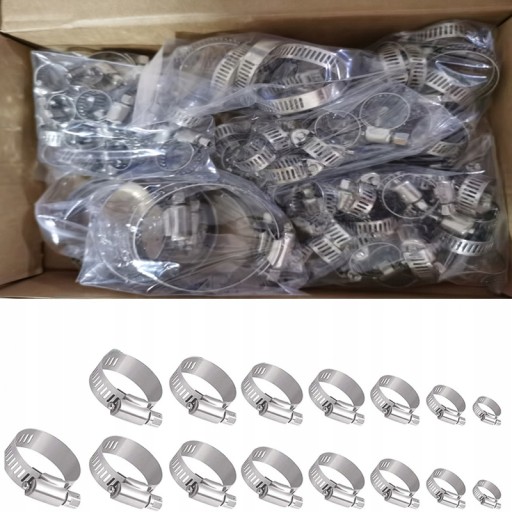 80 sztuk regulowanych zacisków do rur od 6-51mm