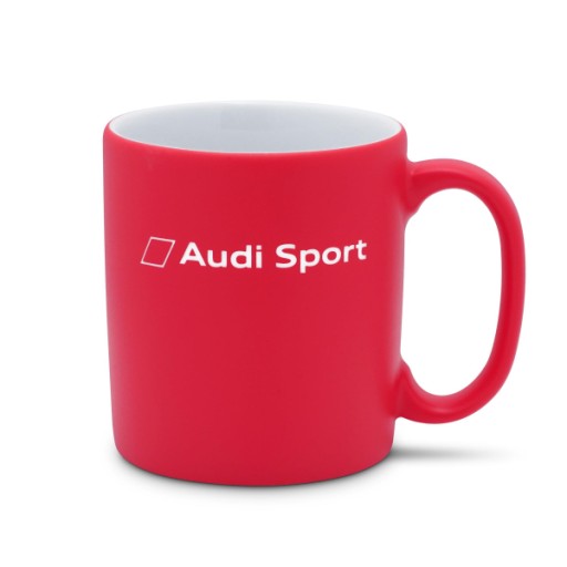 КРУЖКА AUDI SPORT КРАСНАЯ МАТОВЫЙ ФАРФОР С ГРАВИРОВКОЙ 3292200100