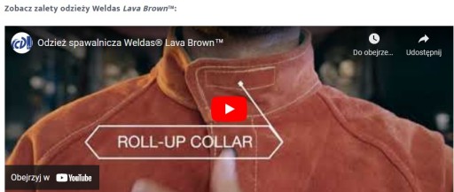 Fartuch ochronny dla spawaczy WELDAS Lava Brown
