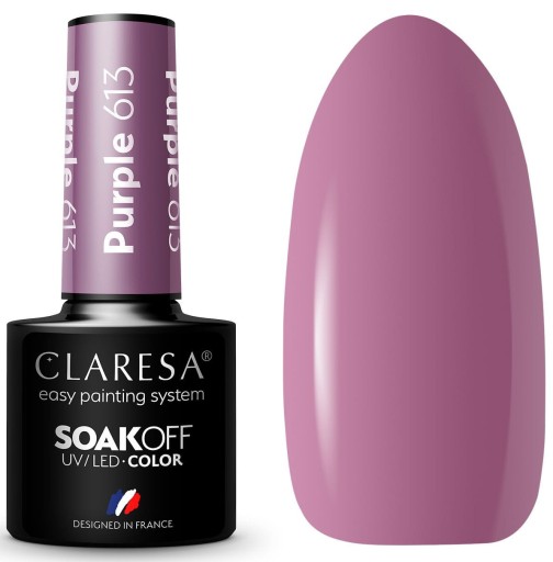 Лак для ногтей Claresa Hybrid PURPLE 613 розово-фиолетовый