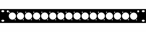 Panel maskujący zaślepka 16 gniazd XLR Rack 19 1U stal Thon