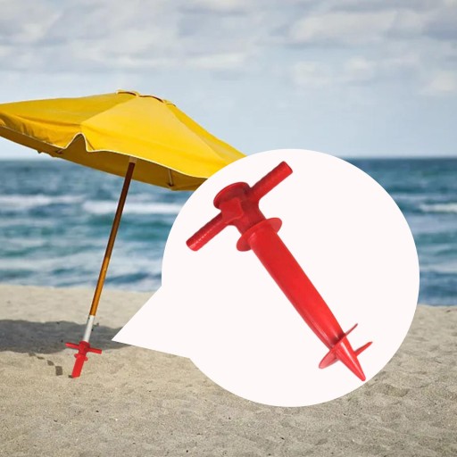 Parasol wędkarski Akcesoria do kolców Stojak na parasole Kotwica Parasol Czerwony
