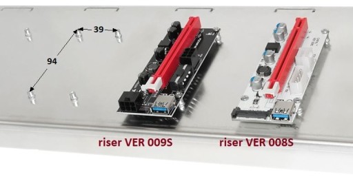 КОРПУС НА 19 20 КАРТ RISERA 008S 009S ETH 2xPOWER