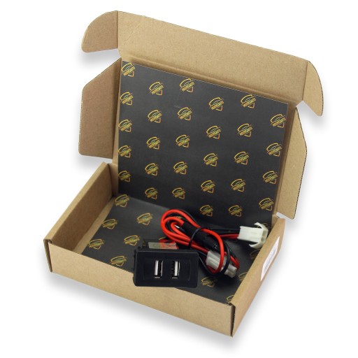 Автомобильное зарядное устройство OEM 2x USB VW T4 — красный свет