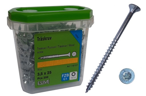 ESSVE wkręty do drewna 3.5x25mm TORX ESSDRIVE