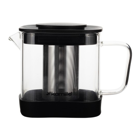 ZAPARZACZ 600 ml DZBANEK Szklany do HERBATY KAWY ZIÓŁ 0,6 L KAMILLE